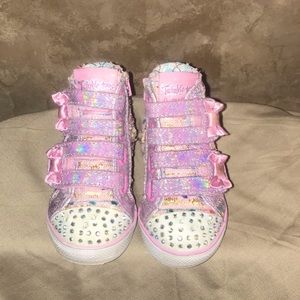 EUC Sketchers Twinkle Toes lmtd girls hightops